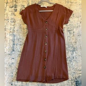 Button Down Mini Dress